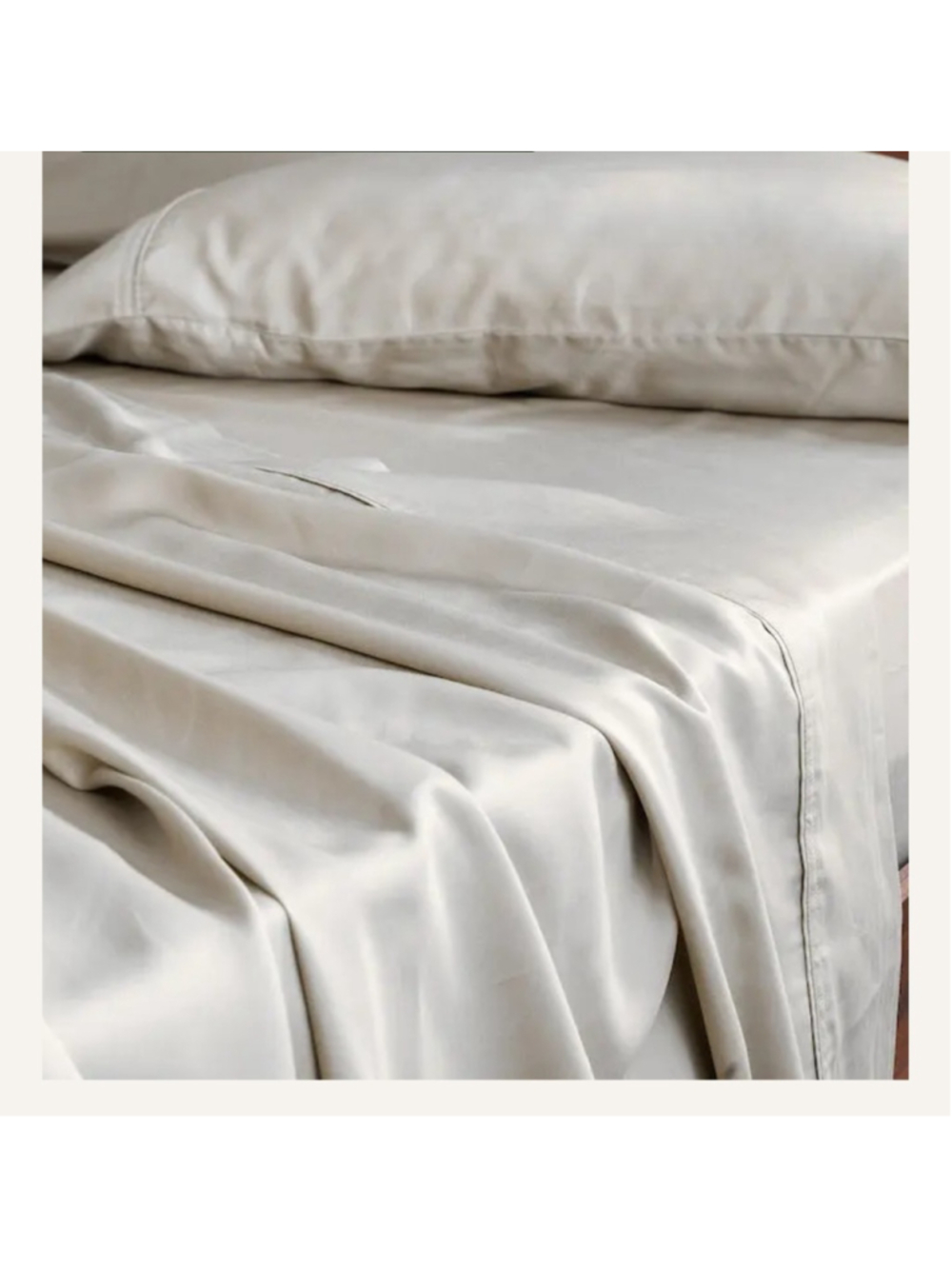 Olive & Crate 100% EUCALYPTUS TENCEL-QUEEN Sheet Set Taupe Sand - Picture 2 of 2